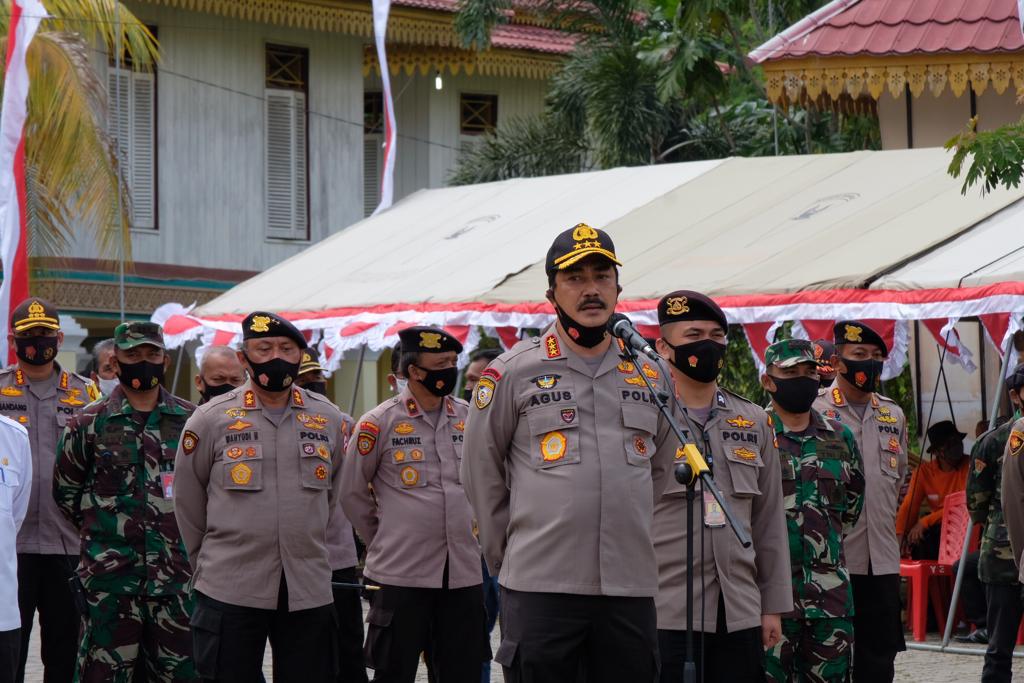 Kabarhakam Polri Pimpin Apel Kesiapsiagan Satgas  dan Relawan Penanganan Karhutla Serta Covid-19