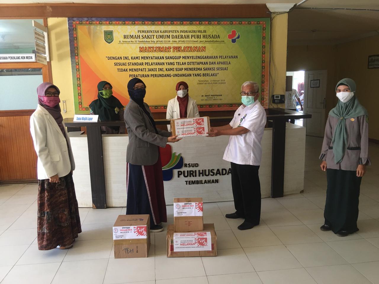 IAI Inhil Serahkan Bantuan ke RSUD Puri Husada Tembilahan