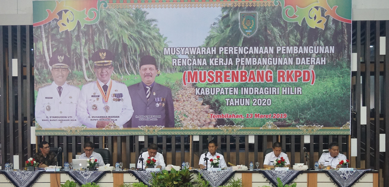 Wakil Bupati Buka Musrenbang RKPD Kabupaten Inhil Tahun 2020