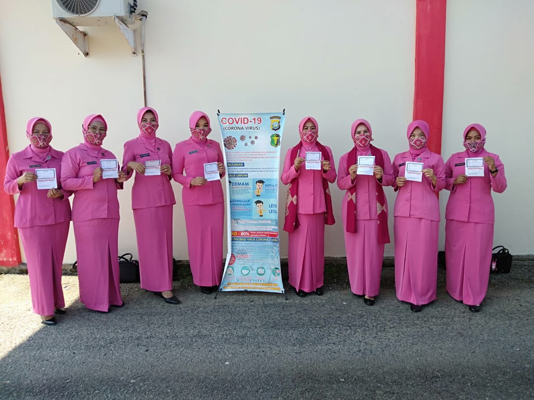 Sebanyak 80 Bhayangkari Polres Bintan Laksanakan Vaksinasi Tahap I Astra Zeneca