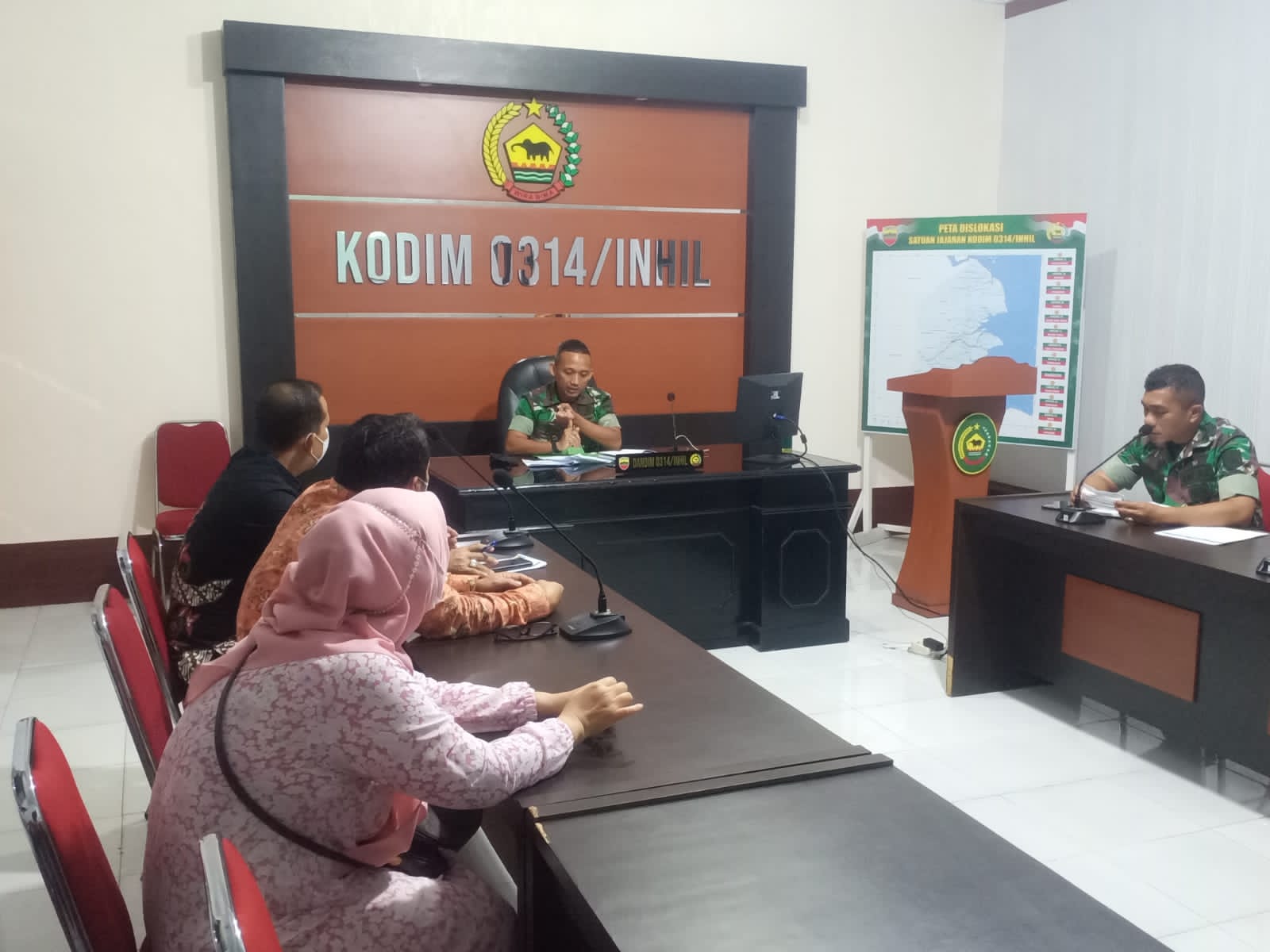 Dandim 0314/Inhil Gelar Vicon Tentang Persiapan Ketahanan Pangan di 9 Lokasi