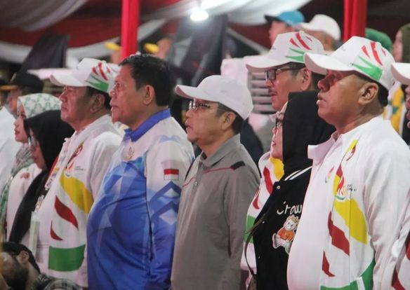 Bupati Inhil Hadiri Opening Ceremony Porwil Sumatera XI Tahun 2023