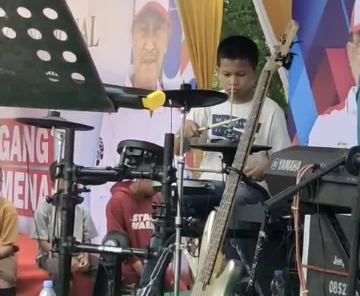 Solo Drum! M Riski Meifi Rehan Meriahkan Gemilang Creative Fest 2023 di Inhil
