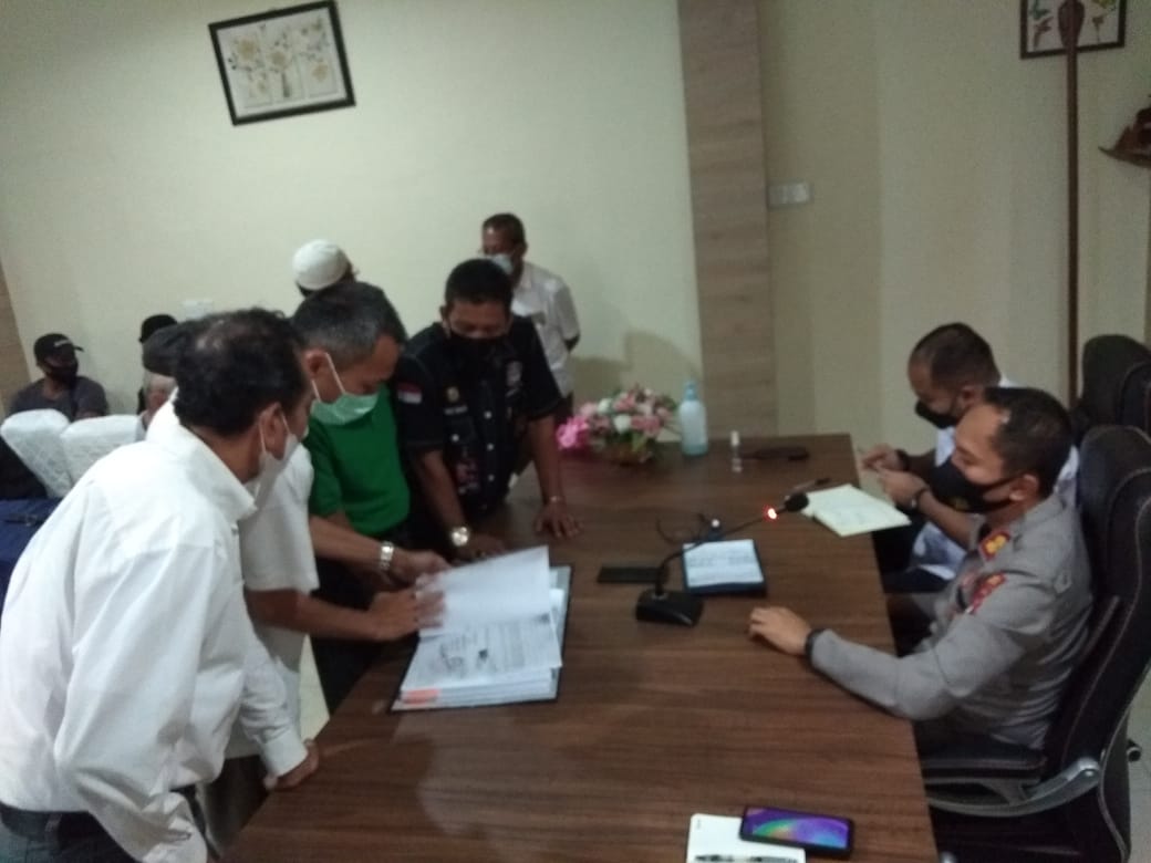 Ricuh di Kampung Lome, PT BMW dan Penggarap Lahan Gelar Audensi di Polres Bintan, Ini Hasilnya
