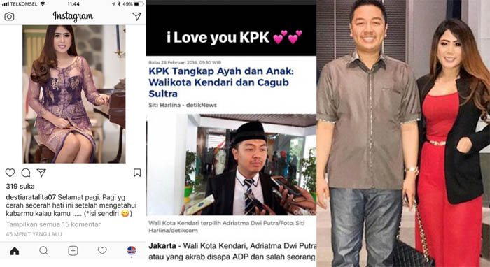 ADP Ditangkap KPK, Destiara Talita: Hatiku Cerah setelah Tahu Kamu…