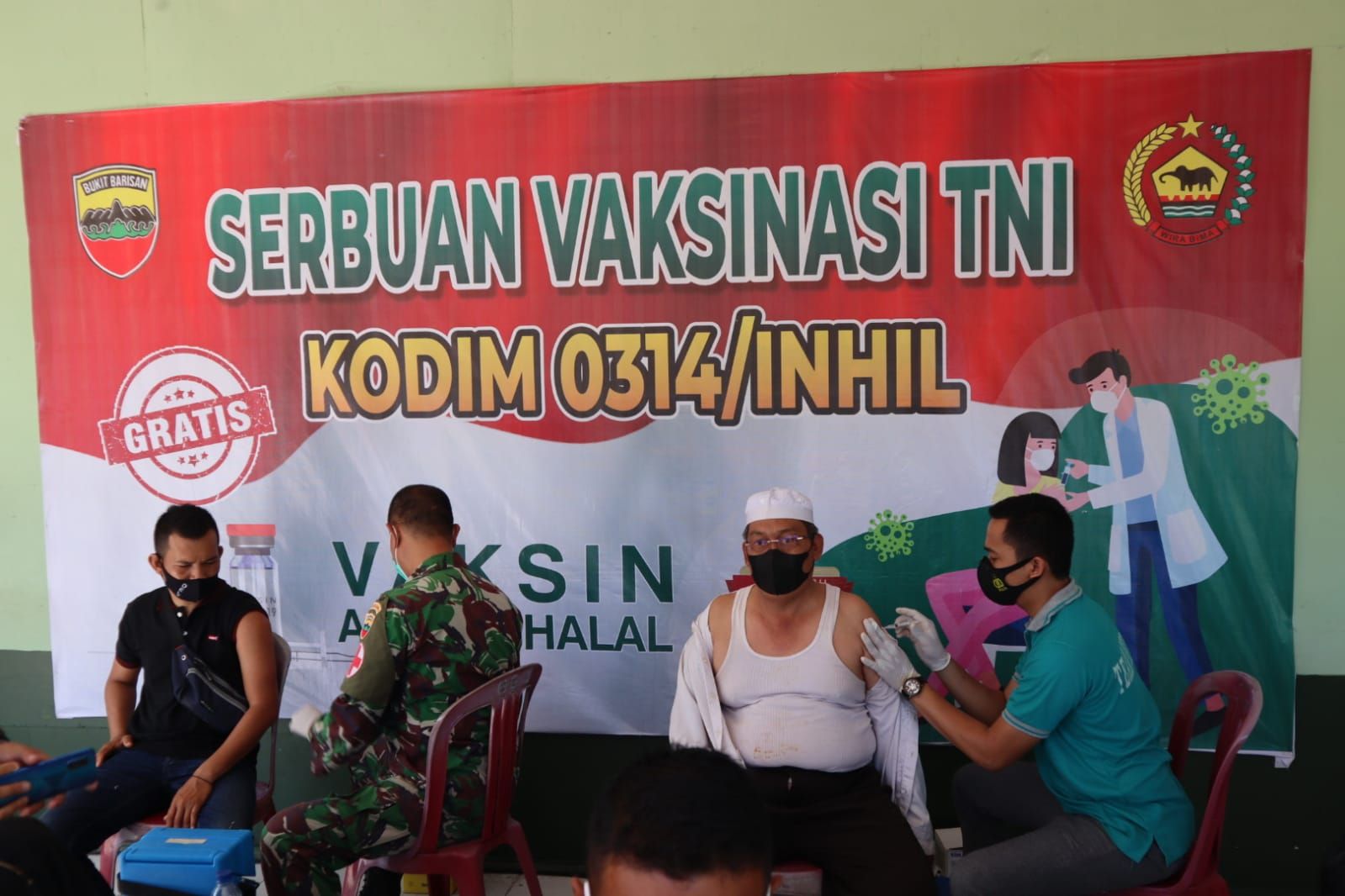Kodim 0314 Inhil Kembali Gelar Serbuan Vaksinasi
