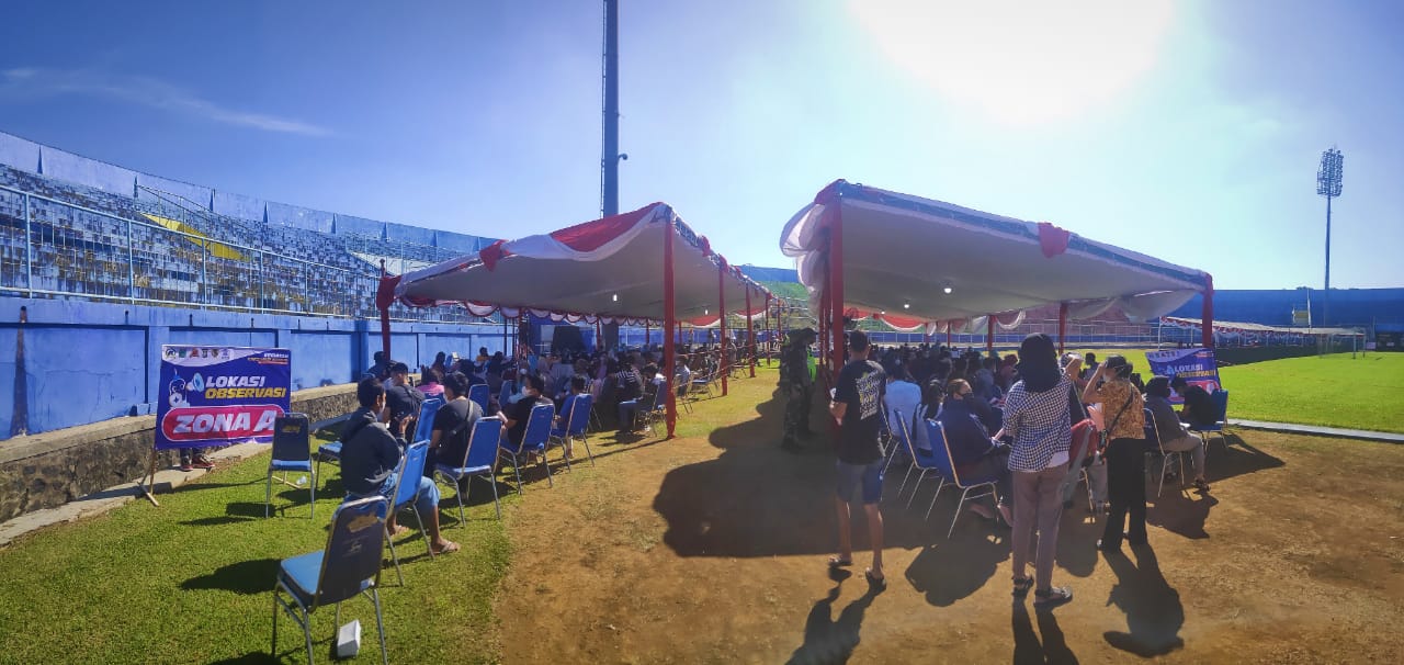 Animo Tinggi, Pelaksanaan Serbuan Vaksinasi di Kanjuruhan Tetap Ketat Prokes