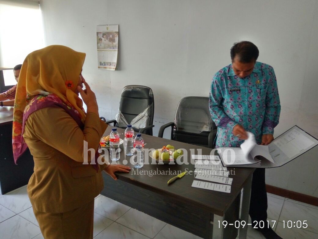 Gelar Pengawasan, Arsiparis Riau Bimbing Pegawai DPK Kuansing