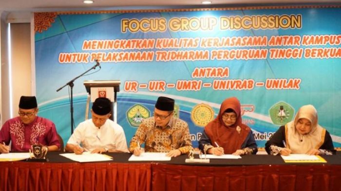 Lima Perguruan Tinggi di Pekanbaru Sepakat Bersama Memajukan Pendidikan Riau