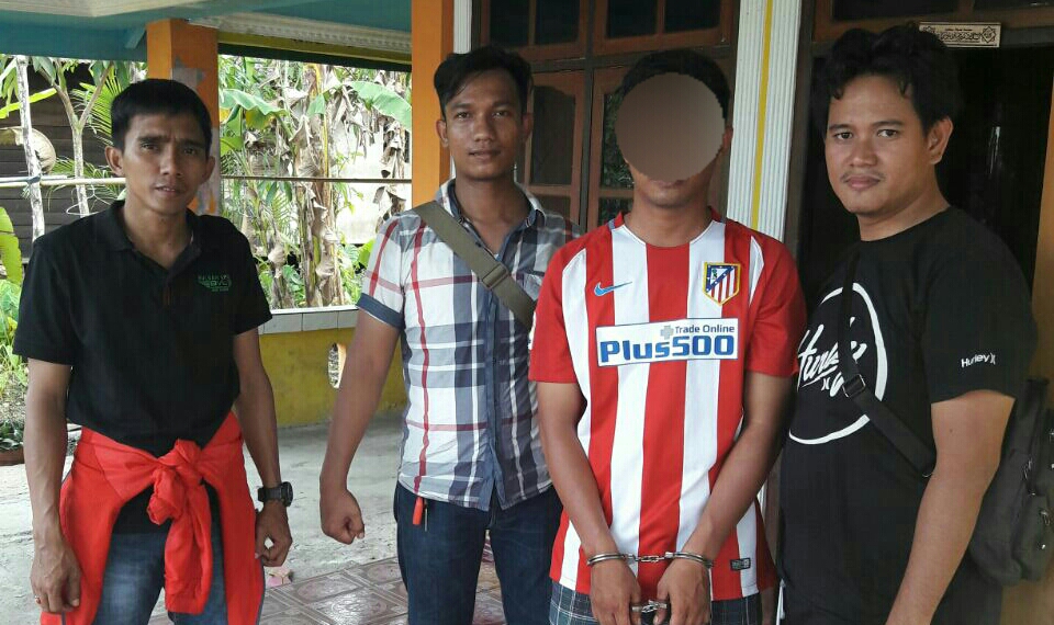 Keluar Masjid, Pelaku KDRT di Inhil Diciduk Polisi