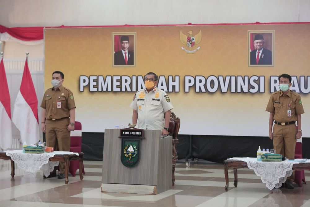 Secara Virtual, Wagubri Ikuti Rakernas Akuntansi dan Pelaporan Keuangan Pemerintah Tahun 2021