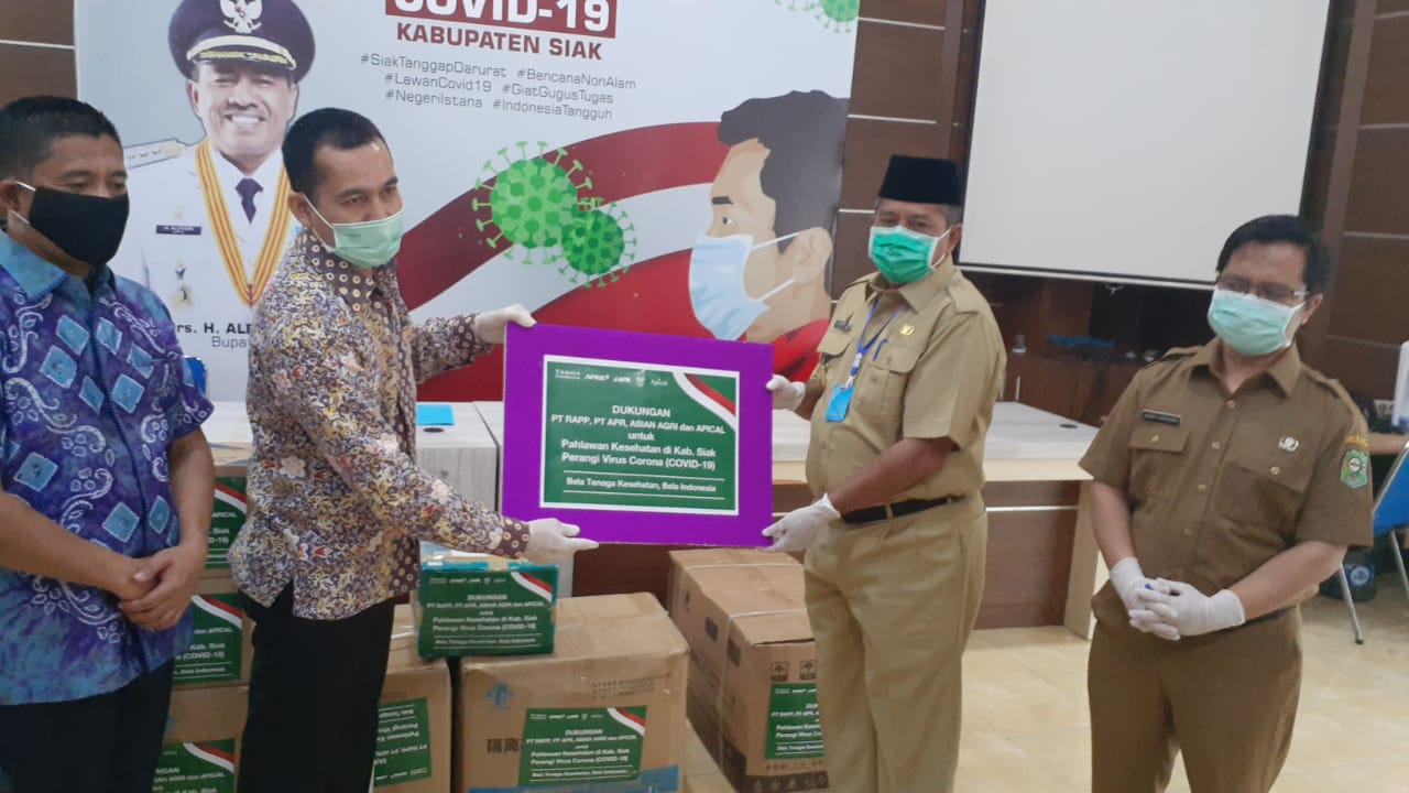 PT RAPP Serahkan APD untuk RSUD Siak