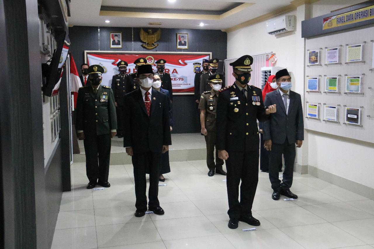 Pandemi Covid-19, Polres Inhil Gelar Upacara HUT Bhayangkara Ke-75 Secara Virtual