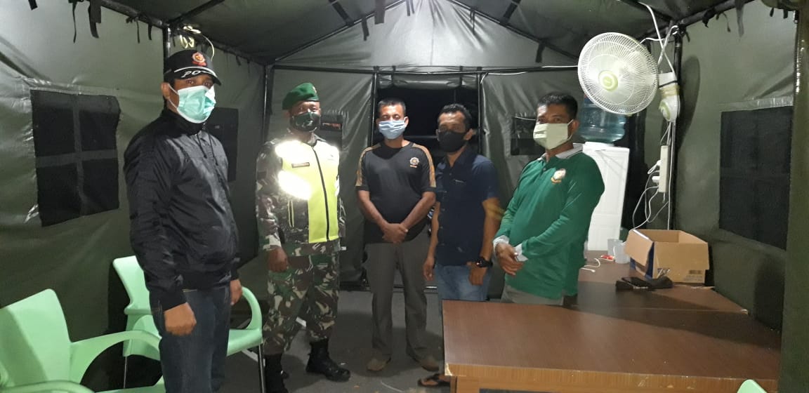 Tim Gabungan Laksanakan Pengamanan tempat Isolasi ODP Asrama Haji