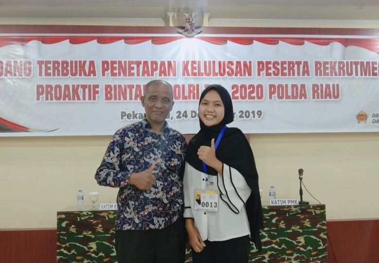 Melisa Dewi Pratama Polwan Pertama dari Suku Duanu Inhil