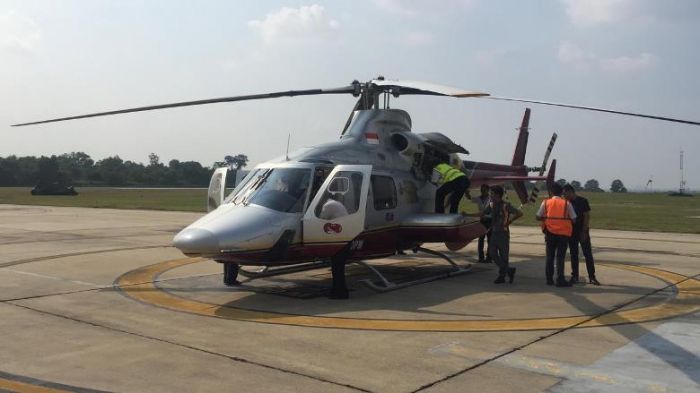 Helikopter Jenis Bell 430 Sudah Tiba di Riau