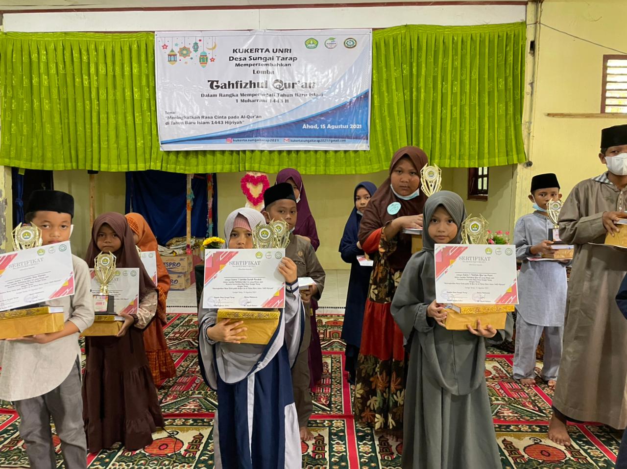 Mahasiswa Kukerta Balek Kampung Desa Sungai Tarap adakan Lomba Tahfidzul Quran