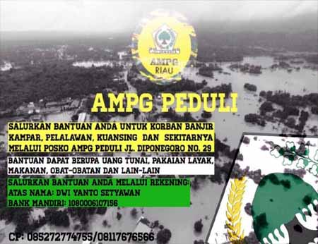 AMPG Riau Buka Posko Bantuan Banjir Riau