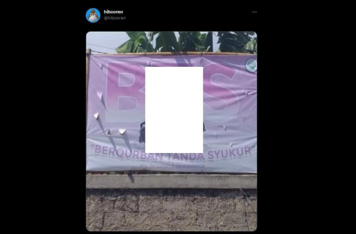 Wah! Bawa Nama BTS, Spanduk Ajakan Berqurban Ini Auto Bikin Salfok Netizen: Jadikan BTS Duta Qurban di Indonesia