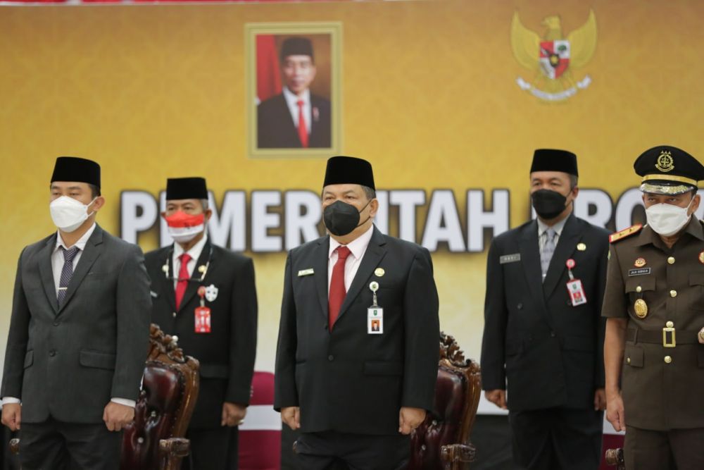 Sekdaprov Riau Mengikuti Upacara Peringatan Hari Kesaktian Pancasila Secara Virtual