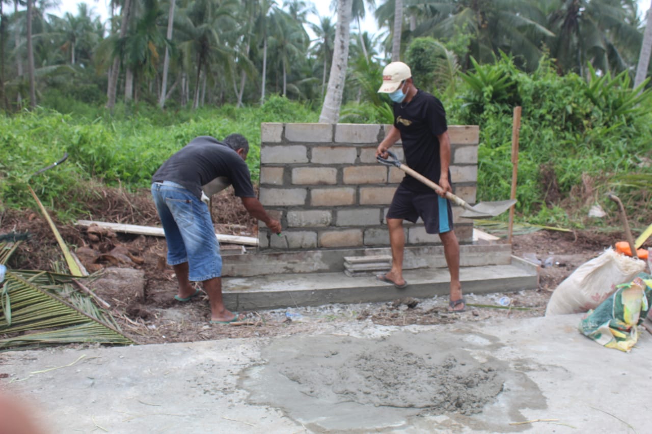 Pekerjaan Pembuatan Tugu TMMD Kodim 0314/ Inhil Terus Digesa
