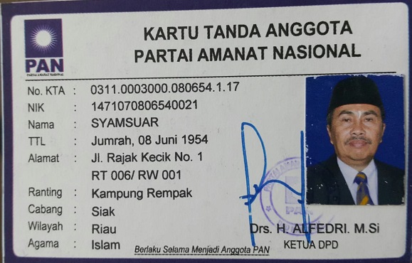 Penjelasan PAN Soal DPP Golkar Usung Syamsuar Menjadi Ketua DPD Partai Golkar Riau