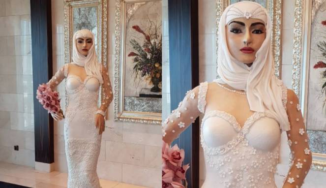 Bukan Manusia, Pengantin Arab Cantik Ini Ternyata Cuma Kue