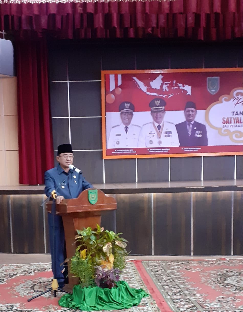 Bupati Sematkan Anugerah Satyalancana Karya Satya Bagi PNS Pemkab Inhil