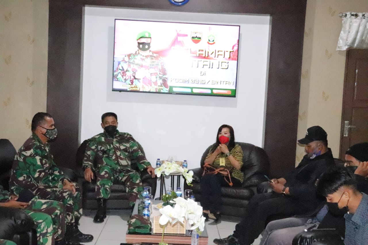 Dandim 0315/Bintan Sambut Hangat Kedatangan FPII di Makodim 0315/Bintan