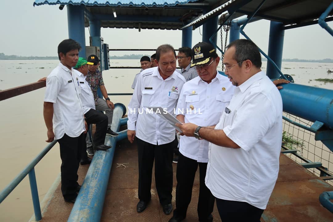 Bupati Inhil, HM Wardan Tinjau PDAM di Kecamatan Tembilahan Hulu
