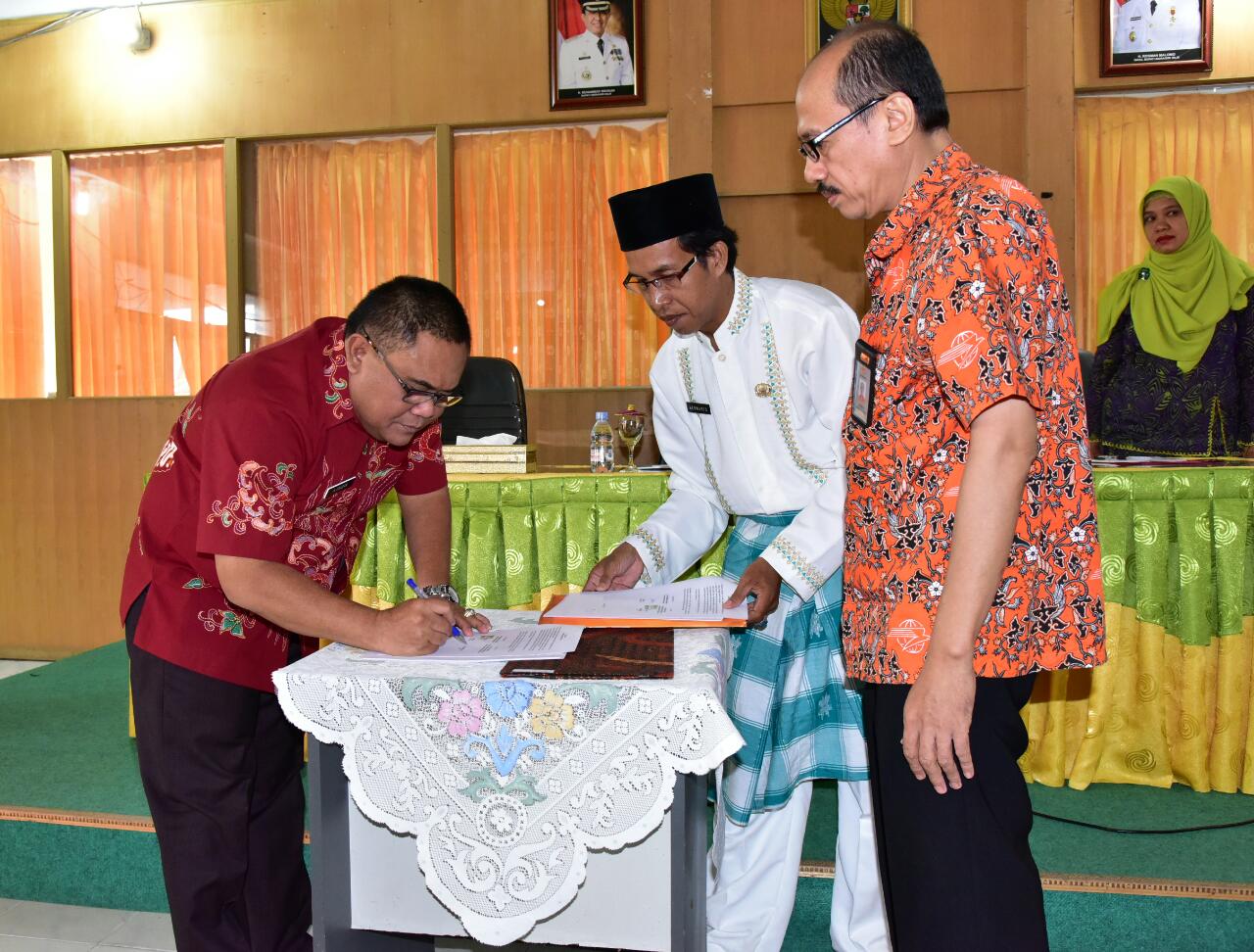 BKPSDM Inhil Lakukan Perjanjian Kerjasama dengan PT Pos Indonesia