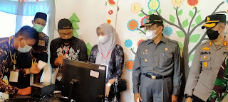 Bupati Inhil Bersama Forkopimda Tinjau Langsung Pelaksanaan Pilkades dengan Sistem E-voting