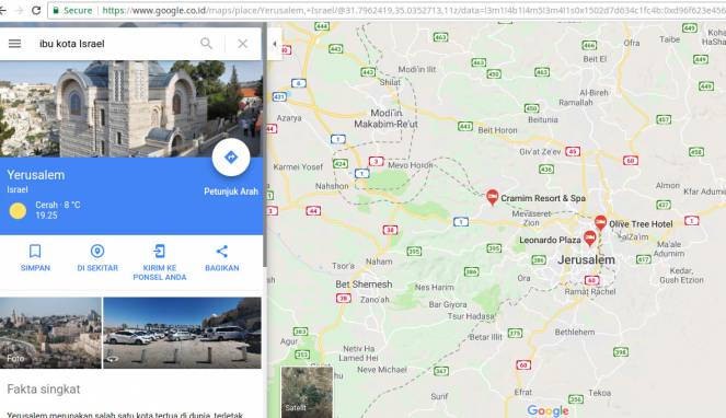 Google Ikut Akui Yerusalem Ibu Kota Israel, Warganet Marah