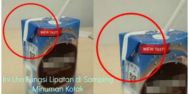 Ternyata Ini Fungsi Lipatan di Kemasan Minuman Kotak