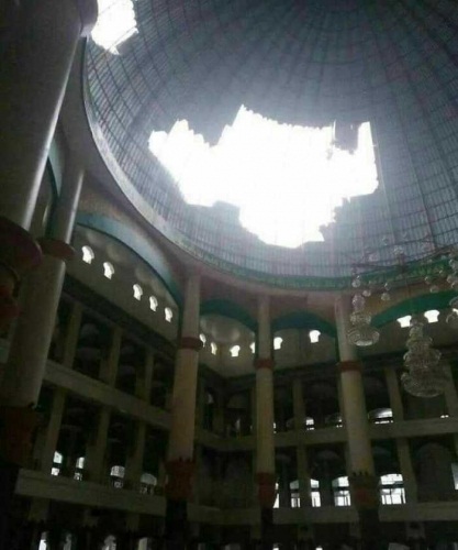 Diterpa Hujan dan Angin Kencang, Kubah Masjid UIN Suska Rusak