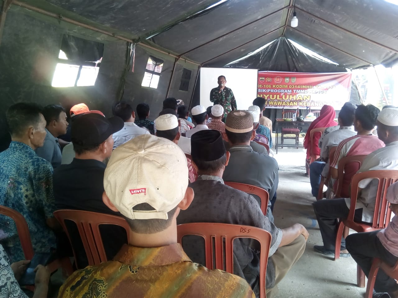 Satgas TMMD ke 106 Kodim 0314/Inhil Lakukan Penyuluhan Kepada Masyarakat