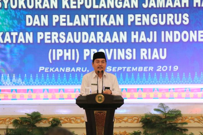 Tahun I EHA, Penyelenggaraan Haji Riau 2019 Lancar