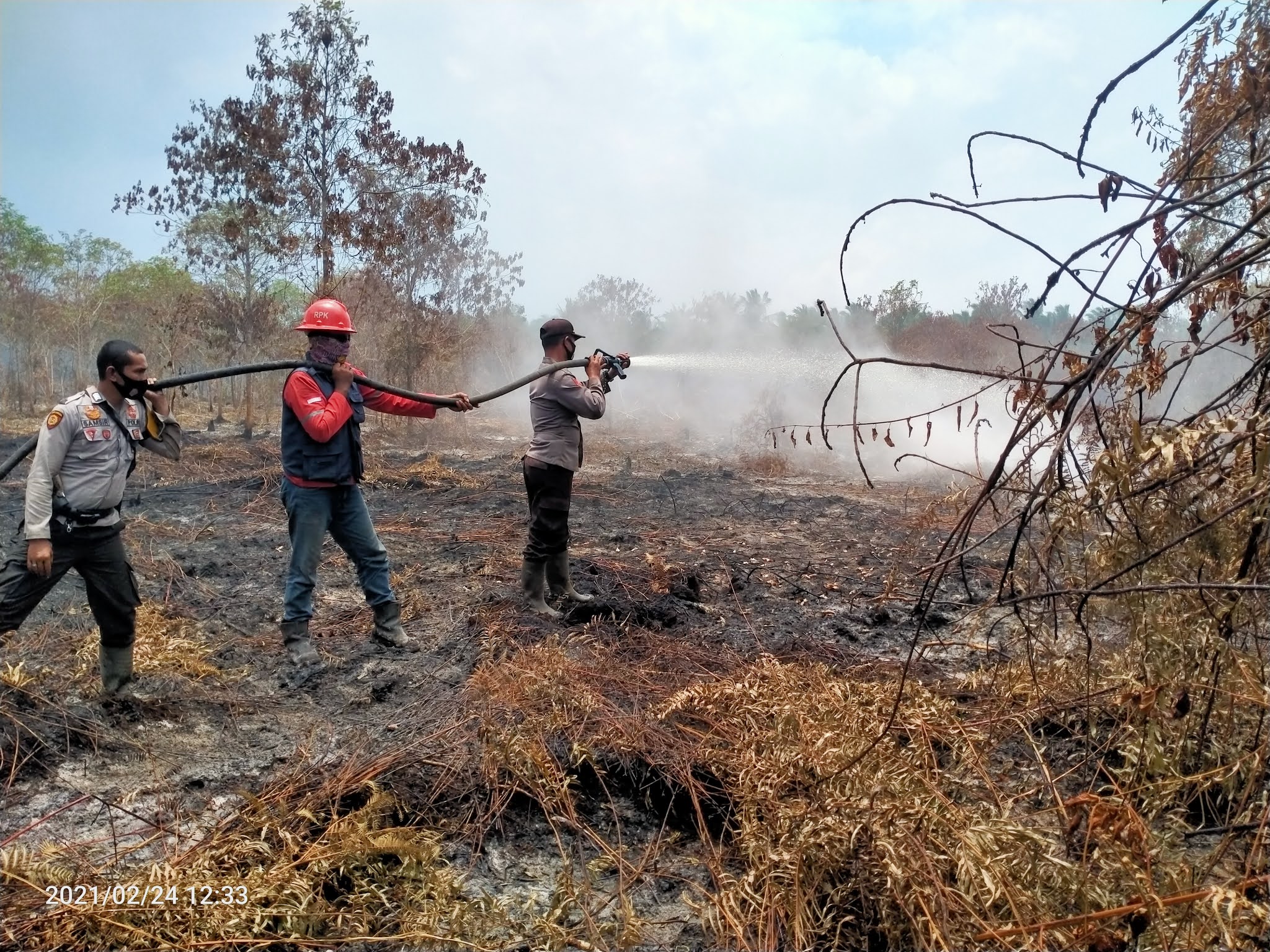 Sumber Api Karhutla di Perbatasan Kecamatan Gaung dan GAS Diduga Berawal dari Kebun PT CPK