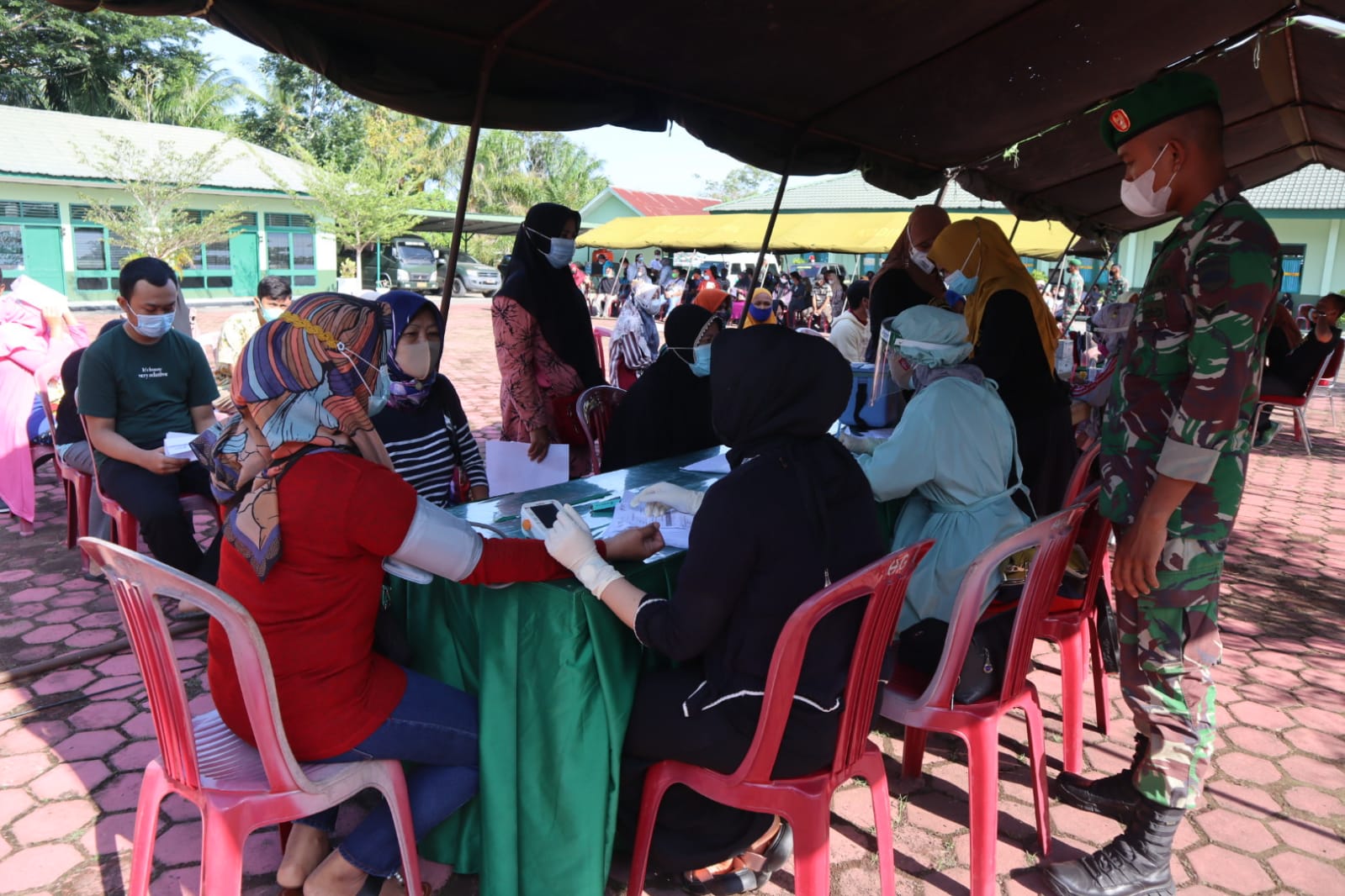 Kodim 0314/Inhil Kembali Laksanakan Serbuan Vaksinasi Dosis Tahap II