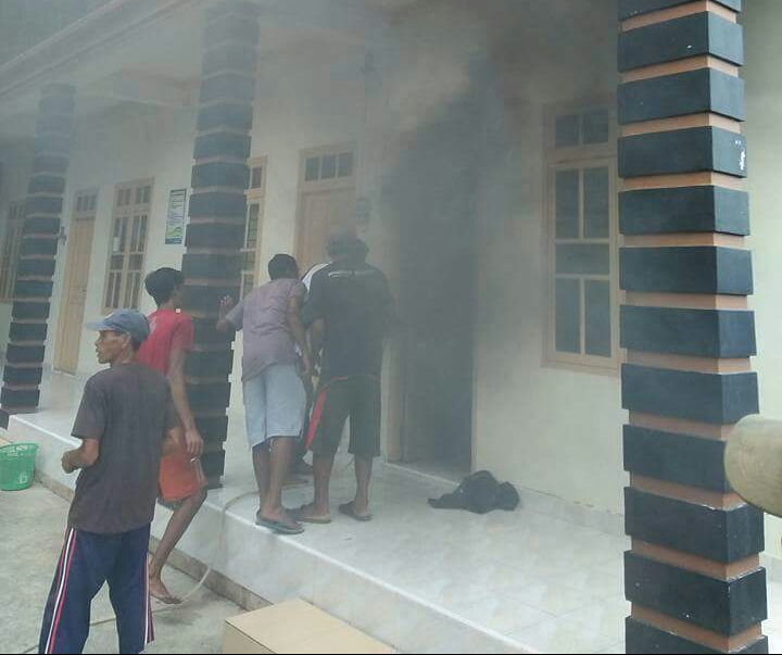 Rumah Kos Milik Pejabat Inhil Nyaris Ludes Terbakar