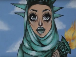 Patung Liberty Berjilbab ini Karya Lukisan Siswi SMA di AS