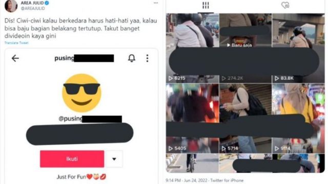 Astaga! TikToker Usil Rekam Bokong dan Dada Wanita di Jalan Raya, Cuma Demi Konten