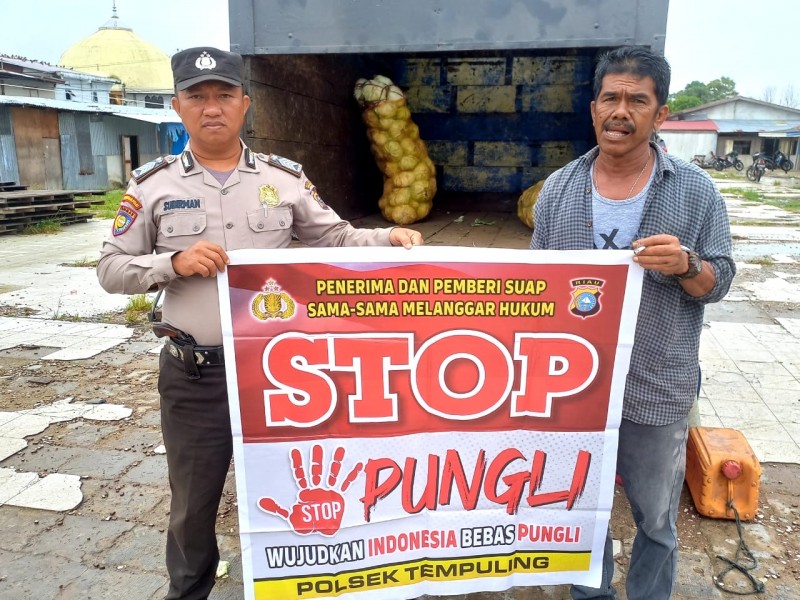 Polsek Tempuling Sosialisasi Saber Pungli kepada Masyarakat