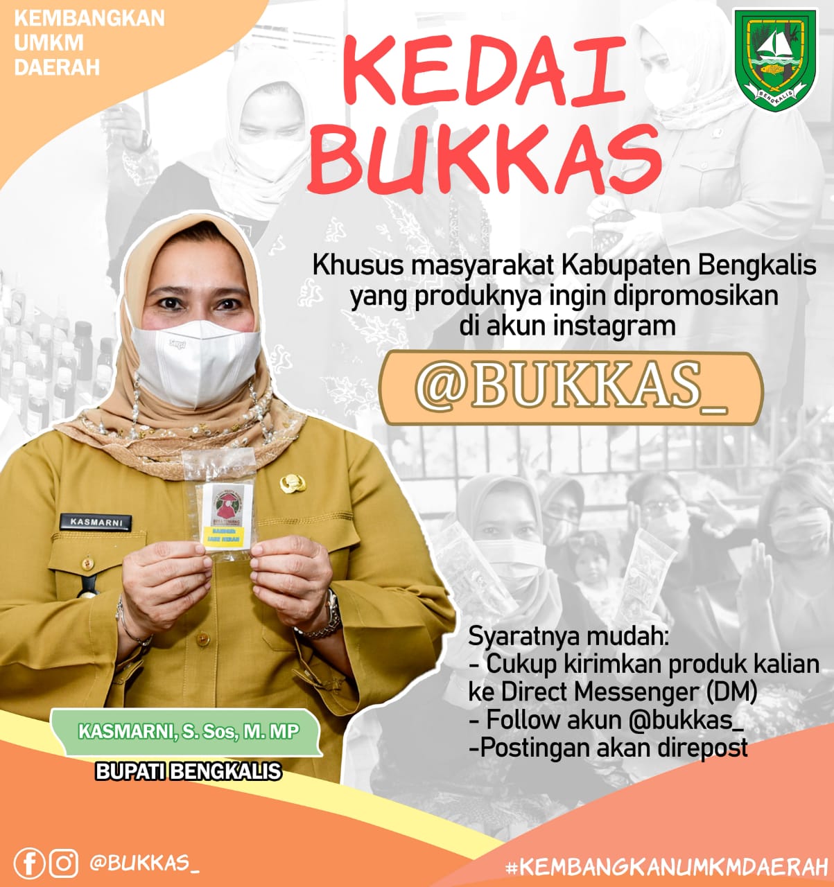 Dinilai Miliki Potensi Penggerak Ekonomi, Bupati Bengkalis Buka Jasa Promosi Produk UMKM Di Instagram