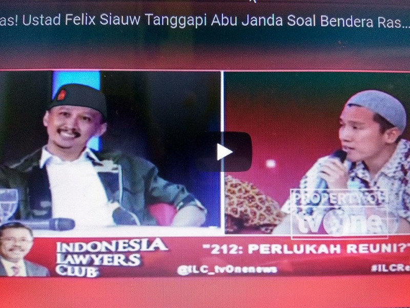 VIDEO: Debat Seru Abu Janda vs Felix Siauw soal Bendera Rasulullah di Acara ILC