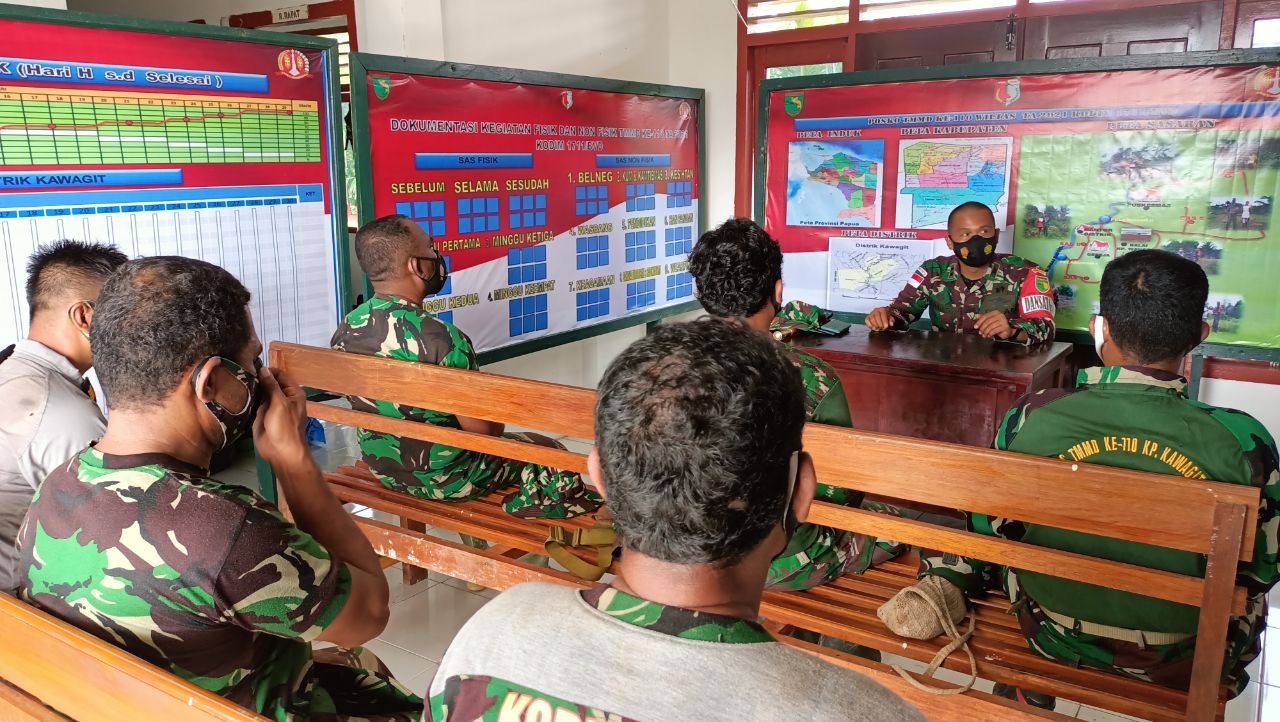 Dansatgas Pimpin Rapat Evaluasi Pelaksanaan TMMD ke-110 Kodim Boven Digoel