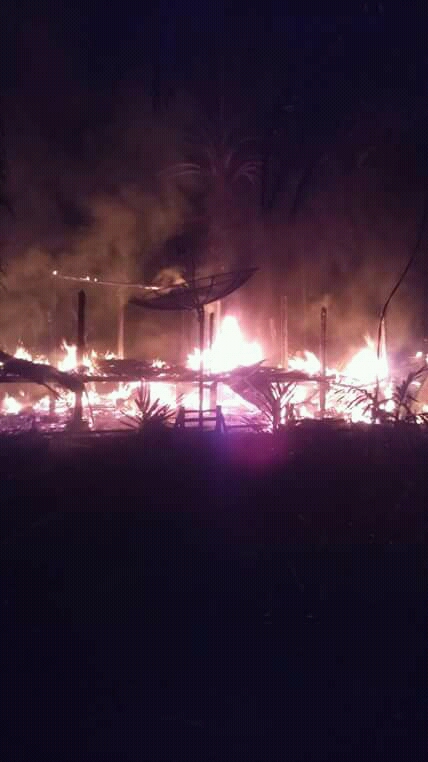 Satu Unit Rumah di Kecamatan Keritang Ludes Terbakar