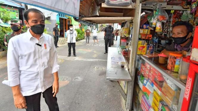 Ini Kata Presiden Joko Widodo saat Sidak Penerapan PPKM Mikro di Rawasari