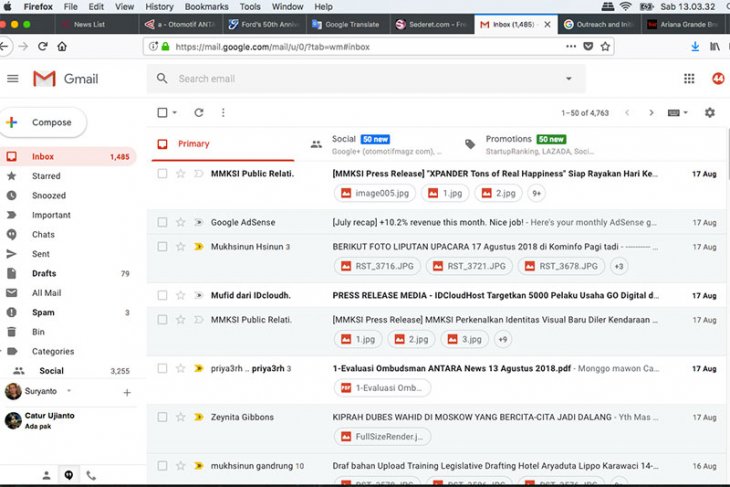 Google Perbarui Tampilan Gmail, Attachment Ditampilkan