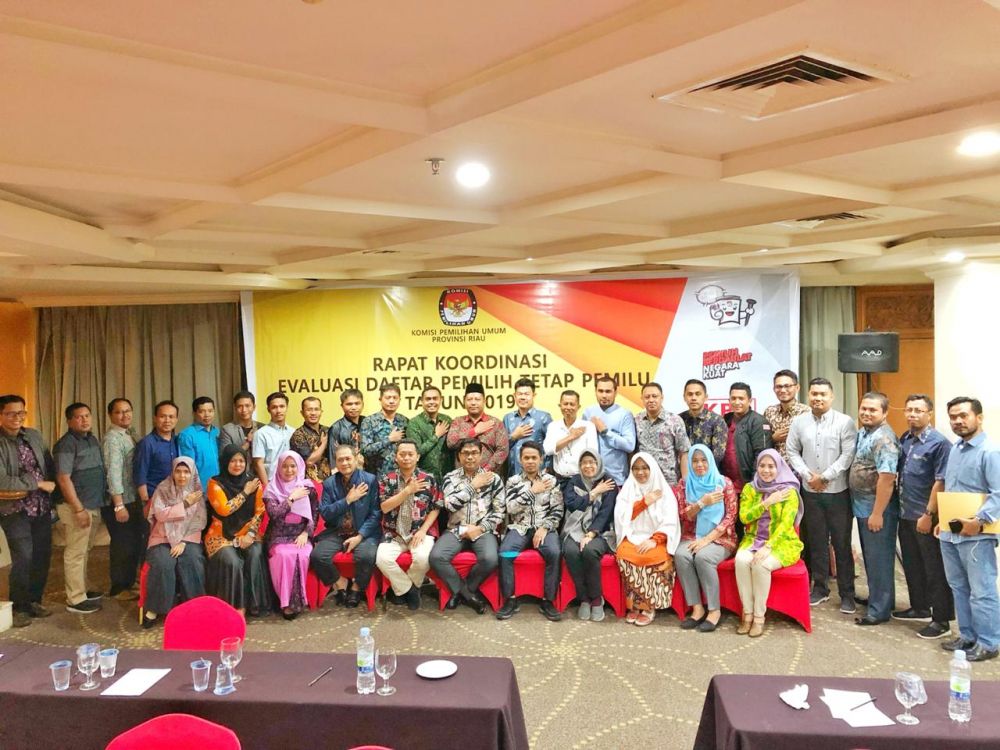 KPU Riau Gelar Rakor dan Evaluasi DPT Pemilu 2019
